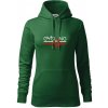 Cycling ekg - Mikina dámská Cape s kapucí - XL ( Fľaškovozelená )