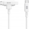 Hyper HJ4010WHGL USB-C/Lightning Hybrid Silicone, 1,5m, bílý