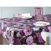 Patifix, Obrusy na metre - Ružové kvety v čiernom, návin 20 m, návin 20 m