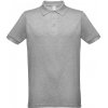 BERLIN. Mužské krátky rukávové polo tričko - Svetlošedý melír, M