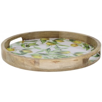 Chic Antique Drevený podnos Tours Lemons Ø 35 cm