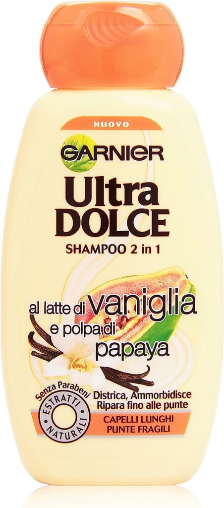 Garnier Ultra Dolce Vanilia & Papaya 2in1 šampón na vlasy 300 ml