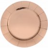 Prestierania pod taniere ružovo-zlaté papierové podložky 33cm 10ks