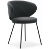 Tmavosivé čalúnené jedálenské kreslá v súprave 2 ks Rush – Marckeric