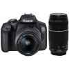 Digitálny fotoaparát Canon EOS 2000D + EF-S 18-55 mm f/3.5-5.6 IS II + EF 75-300 mm f/4-5.6 III (2728C017)