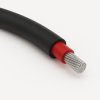 Vodič ohybný solárny 1x6 čierny (vn.izol. červená) 1kV H1Z2Z2-K bezhalogénový