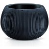 Prosperplast Květináč s vkladem BETON BOWL 23,8 cm - černý