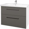Dreja Umývadlová skrinka BIG INN SZZ2 100 - N01 Biela lesk / Úchytka T06 / N06 Lava
