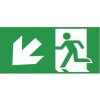 Piktogramy DS 300x150 pre rám DS E4 - Exit dolů do leva