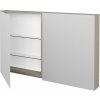 Dreja Dvojdverová zrkadlová skrinka PREMIUM GA2E 120 - M05 Béžová mat