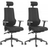 2PACK Ergonomická kancelárska stolička HEALTH čierna (2 ks)