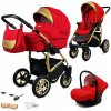 Detský kočík 3v1 BabyLux GoldLux – športový kočík, vanička, autosedačka