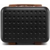 Kozmetický kufrík ABS+PC Kono - čierno-hnedý - 11 L