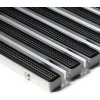 Hliníková gumová čistiace vstupná kefová vonkajšie rohož Alu Extra - 100 x 100 x 2,2 cm