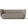 Ferm Living Pohovka Rico Main Line Flax Coffee, 3-miestna – svetlohnedá