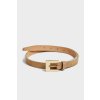 Gant opasok SLIM SUEDE BELT biela