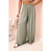 Fashionweek dámske nohavice ľahké vzdušné so širokými nohavicami K3180 Khaki