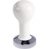 Buna café tamper, kov, biely, 49 mm, nerez lesk, plochý