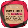 L'Oréal Paris Infaillible 24H Fresh Wear Foundation In A Powder dlhotrvajúci púdrový make-up 9 g 250 radiant sand