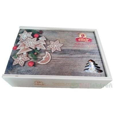 AGROKARPATY kazeta Elixír čajová, drevená Vianoce, 60x1,5g