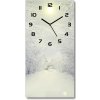 Moderné hodiny nástenné Les zima 30x60 cm