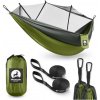 Mountain Goat Turistická hojdacia sieť pre jednu osobu so sieťou šedo-zelená