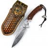 IZMAEL Damaškový outdoorový skladací nôž Eden Hnedá 9 cm