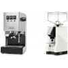 Gaggia New Classic E24 BC, stainless steel + Eureka Mignon Silenzio, CR white