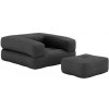 sofa CUBE (futónová pohovka) 90*190 cm dark grey 734