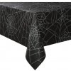 UNIQUE Obrus ​​plastový čierny s pavučinou 1.37x2.13 m