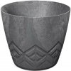 PROSPERPLAST | Květináč ARECO BETON EFFECT - marengo 11,9 cm 03516