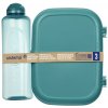Sistema Set desiatového boxu s fliaš Ocean Bound - Olovrantový box Ribbon Lunch 1,1 la fľaša Swift 480 ml, zelená