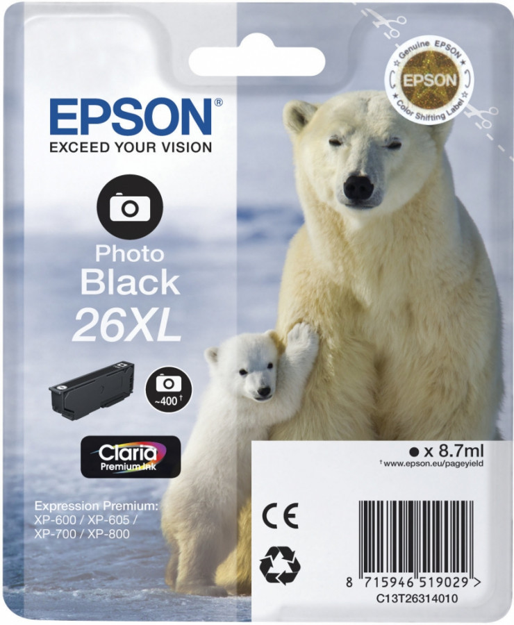 Epson 26XL Photo Black - originálny