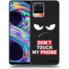 Picasee silikónový čierny obal pre Realme 8 4G - Angry Eyes - Transparent