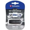 Verbatim USB flash disk, USB 3.0 (3.2 Gen 1), 256GB, V3, Store N Go, čierny, 49168, USB A, s výsuvným konektorom