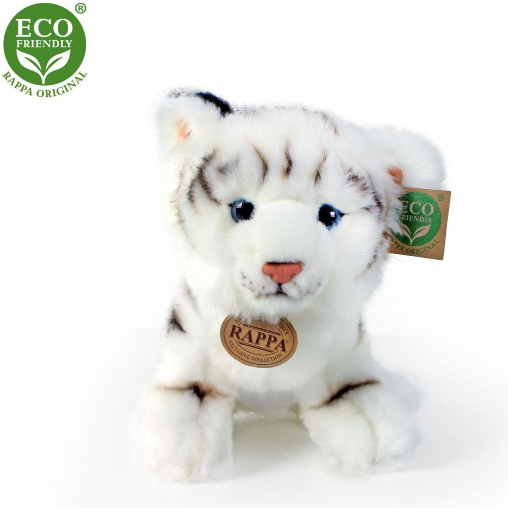 Eco-Friendly tiger biely sediaci 25 cm