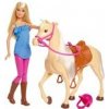 Mattel Barbie bábika s koňom FXH13