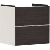 HANSGROHE Xevolos E závesná skrinka pod umývadlo, 2 zásuvky PushOpen, 580 x 475 x 555 mm, piesková matná béžová/tmavý dub, 54176730