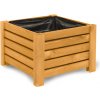 Vingo Štvorcová drevený záhradný truhlík - svetlohnedý, 38 x 38 x 25 cm