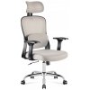 Mark Adler Ergonomická otočná kancelárska stolička s podrúčkami, bedrovou opierkou, sieťovaný materiál, sivá
