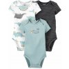 CARTER'S Body krátky rukáv Blue Dino chlapec LBB 3ks NB