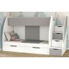 Nábytek PEGAS s.r.o. Patrová postel MARTINEK, Bílá/Šedá