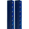 Majster Regál Extra stojiny pre bezskrutkové celokovové regály profilu T 2000x70x40mm modrej farby, 2 kusy