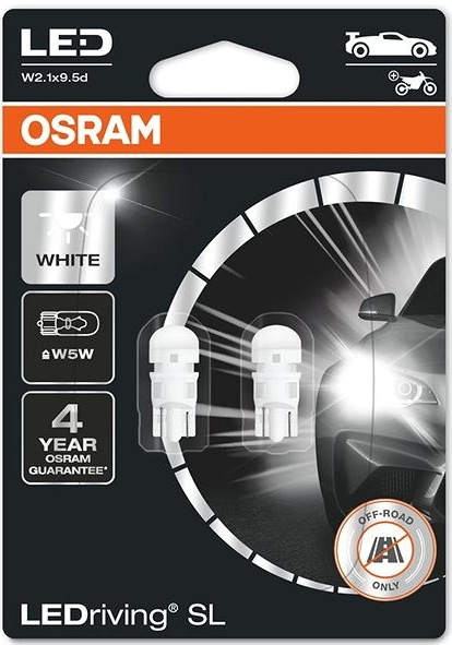 Osram LEDriving SL 2825DWP-02B W5W 12V 6000K Cool White