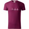 EKG zuby - Tričko z organickej bavlny - 3XL ( Fuchsiová )