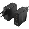 Vention FEGB0- EU Sieťová GaN nabíjačka čierna / 2x USB-C / 1x USB-A / až 100W (FEGB0-EU)