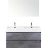 Kúpeľňový nábytkový set Maxx XL 120 cm s keramickým dvojitým umývadlom Model 2 a zrkadlom betón antracitovo sivá