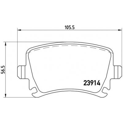 BREMBO Sada brzdových platničiek kotúčovej brzdy P85073