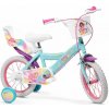 Toimsa: Detský bicykel Fairy Magic s košíkom a sedadlom pre bábiky - veľkosť 14