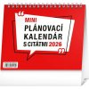 NOTIQUE Plánovací kalendár stolový s citátmi 2026, riadkový, týždenný, 16,5x13cm, 29 listov